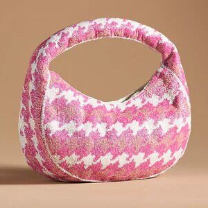 Anthropologie Pink and White Mini Bag